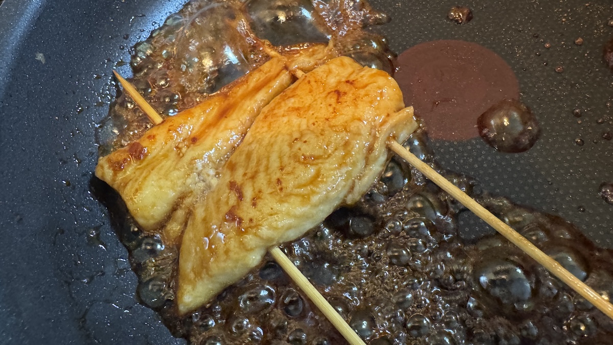 照りが出たら盛り付け